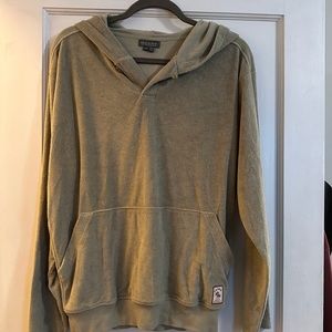 Souris Mini Brand New (adult sized- unisex) terry hoodie 1/4 zip sage green